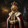 Le Portrait Royal - Sa Majesté le Golden Retriever